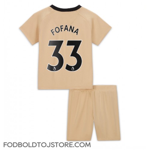 Chelsea Wesley Fofana #33 Tredje sæt Børn 2022-23 Kortærmet (+ Korte bukser)